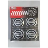 3D Nissan Alüminyum Yapıştırma Jant Göbeği 4'lü 60mm
