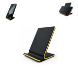 3D Özel Üretim Telefon Standı Telefon Tutucu Masaüstü vb. İçin Özel Tasarım (Ebat: 10,3 cm x 6,9 cm x 7 cm) (Siyah - Sarı)