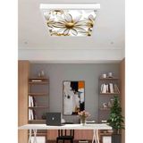 3D Papatya Baskı Gold Avize, 60X60 LED Isık, Beyaz Aydınlatma, 60WATT, Modern Ev Avize, Tavana Model