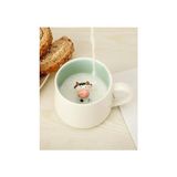 3D Porselen Kupa – Sevimli Inek Figürlü, 350 Ml, Eğlenceli ve Şık Tasarım,mavi - 001-Renkli