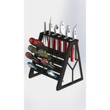 3D Printer Sepeti 22’li Tornavida Organizer Standı – Pense ve Cımbız Askılı Masaüstü El Aleti Rafı - Siyah