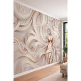 3D Rölyef Görünümlü Modern Kadın Figürü -Tek Parça Tekstil Duvar Kağıdı, 400 x 280