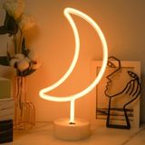 3D Sepetim Ay Neon LED Lamba