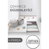 3D Sepetim Çekmece Düzenleme Kutu Seti Organizer 4lü Set