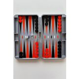 3D SerArt Özel Cep Boy 3D Üretimi Plastik Tavla Seti 21x13cm Kapalı Hali