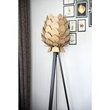 3d Sergi Lambader - Tripod Lambader - Dekoratif Ahşap Lambader Kahverengi