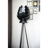 3d Sergi Lambader - Tripod Lambader - Dekoratif Ahşap Lambader - Kozalak Model Lambader Siyah
