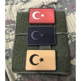3D Slikonlu Türk Bayrağı Peç Arma kirmizi