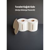 3D Snaxx Dekoratif Tuvalet Kağıdı Kutusu – 2’li Rulo Kapasiteli Organizer - Beyaz