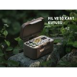 3D Snaxx Pratik Pil ve Sd Kart Organizer Kutusu – Darbelere Dayanıklı, Güvenli Saklama Çözümü 12X8X8 cm - Gri
