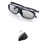 3D Sync Bağlantı Noktalı Optoma 3D Projektörler İçin Hi-Shock Rf Kiti | Optoma Hd50, Hd30, Hd161x, Hd151x, Hd141x, Hd26, Hd25, Hd36 Vb. | 1X 3D Gözlük Ve Rf Yayıcı [96-144 Hz | Şarj Edilebilir]