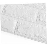 3D Tuğla Desenli Kendinden Yapışkanlı Duvar Paneli 58X38 cm Midastech - Çok Renkli