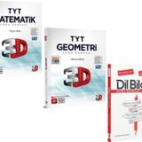 3D - TYT Matematik ve Geometri ile AKM Dil Bilgisi 3 Kitap Soru Bankası Seti