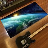 3D Uydu Fotoğrafı Yüksek Kalite Dijital Baskı Genç Odası Halısı Dekoratif Halı (60 x 90 cm)