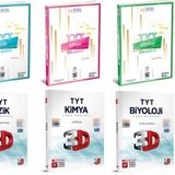 3D ve Üçdörtbeş TYT Fen Bilimleri Soru Bankası Seti 6 Kitap