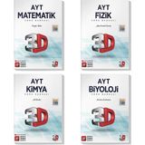 3D Yayınları 2022 AYT Matematik Fizik Kimya Biyoloji Soru Bankası Seti (4 Kitap)