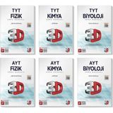 3D Yayınları 2022 TYT AYT Fizik Kimya Biyoloji Soru Bankası Seti (6 Kitap)