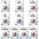 3D Yayınları 2022 TYT AYT Matematik Geometri Fizik Kimya Biyoloji Soru Bankası Seti (10 Kitap)