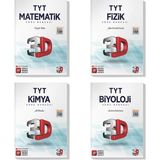 3D Yayınları 2022 TYT Matematik Fizik Kimya Biyoloji Soru Bankası Seti (4 Kitap)