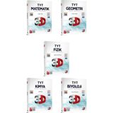 3D Yayınları 2023 TYT Matematik - Geometri - Fizik - Kimya - Biyoloji Soru Bankası 5'li Set