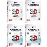 3D Yayınları 2024 Tyt Ayt Matematik Video Destekli Defter + Soru Seti 4 Kitap