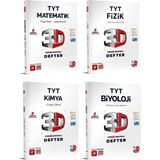 3D Yayınları 2024 Tyt Matematik + Fizik + Kimya + Biyoloji Video Destekli Defter Seti 4 Kitap