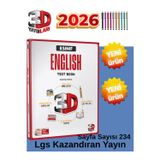 3D Yayınları 2025-2026 Müfredat Lgs Hazırlık 8.Sınıf English Test Book(İngilizce Soru Bankası)+Kalem