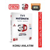 3D Yayınları 2025 TYT Matematik Video Destekli Defter+Kronometre