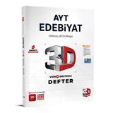 3D Yayınları 2026 Ayt Edebiyat Video Destekli Defter