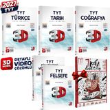 3D Yayınları 2027 Tyt 3D Türkçe-Tarih-Coğrafya-Felsefe-Din Detaylı Video Çözümlü Soru Bankası Seti