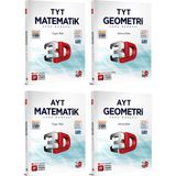 3D Yayınları Tyt Ayt Matematik Geometri Soru Bankası Seti 4 Kitap