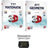 3D Yayınları Tyt Matematik + Ayt Geometri Soru Bankası Seti Kronometre Hediyeli