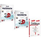 3D Yayınları Tyt Matematik ve Geometri ile Dil Bilgisi Soru Bankası Seti 3 Kitap