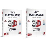 3D Yayınları TYT Matematik Video Destekli Defter - AYT Matematik Video Destekli Defter Seti 2 Kitap