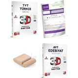 3D Yayınları Tyt Türkçe Ayt Edebiyat Video Destekli Defter - Yks 2027 + Telefon Tutucu + Tyt Deneme