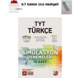 3D Yayınları Tyt Türkçe Simülasyon 10 Deneme + Kalem Ucu Hediyeli