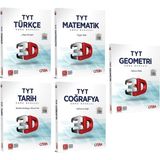 3D Yayınları TYT Türkçe Soru Bankası - Tarih Soru Bankası - Matematik Soru Bankası 5'li Set
