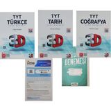 3D Yayınları TYT Türkçe - Tarih - Coğrafya Soru Bankası - Okyanus - Aydın Deneme