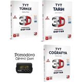 3D Yayınları Tyt Türkçe-Tarih-Coğrafya Video Destekli Defter Seti Kronometre Hediyeli