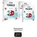 3D Yayınları Tyt Türkçe + Tyt Din-Felsefe Soru Bankası Seti Kronometre Hediyeli