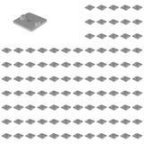 3D24, 100x, adaptör plakası, 40x40, çinko basınçlı döküm, toz boyalı | Alüminyum renginde; 40 x 40 mm; somun 8; Tip I; ızgara ölçüsü 42 mm; vidalanabilir; ağırlık 3400 g
