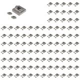 3D24, 100x, adaptör plakası, 40x40x16, alüminyum döküm, parlak, alüminyum | 40 x 40 x 16 mm; Tip B; Izgara ölçüsü 40 mm; Ağırlık 2900 g