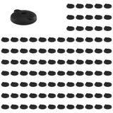 3D24, 100x, Ayak Tabağı, 80, Plastik PA Cam Küre Güçlendirilmiş, Siyah | 80 mm; Tip I / B; vida delikleri ile kapalı; dönme aralığı 4°; sabit ayaklar için; taşıma kapasitesi 1200 kg