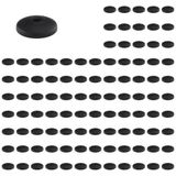 3D24, 100x, Ayak Tabağı, 80, Plastik PA Cam Küre Güçlendirilmiş, Siyah | 80 mm; Tip I / B; vida delikleri olmadan; dönme aralığı 4°; sabit ayarlanabilir ayaklar için; taşıma kapasitesi 1200 kg