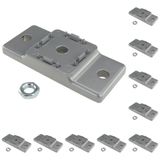 3D24, 10x, adaptör plakası, 90x40x12, alüminyum döküm, toz boya kaplı | Alüminyum renginde; 90 x 40 x 12 mm; somun 8; Tip I; ızgara ölçüsü 40 mm; vidalanabilir; ağırlık 640 g; hayır