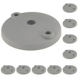 3D24, 10x, Ayak Tabağı, 100, Plastik PA Cam Küre Güçlendirilmiş, Gri | 100 mm; Tip I; vidalama delikleri açık; düzleştirilebilir; dönme aralığı 20°; küre 15; taşıma kapasitesi 900 kg; ağırlık 860