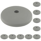 3D24, 10x, Ayak Tabağı, 100, Plastik PA Cam Küre Güçlendirilmiş, Gri | 100 mm; Tip I; vidalama delikleri olmadan; düzleştirilebilir; dönme aralığı ± 20°; küre 15; taşıma kapasitesi 900 kg; Ağırlık