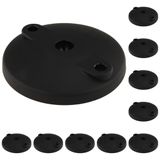 3D24, 10x, Ayak Tabağı, 100, Plastik PA Cam Küre Güçlendirilmiş, Siyah | 100 mm; Tip I / B; vida delikleri açık; düzleştirilebilir; dönme aralığı 20°; küre 15; taşıma kapasitesi 900 kg