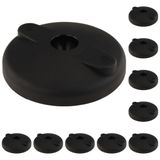 3D24, 10x, Ayak Tabağı, 100, Plastik PA Cam Küre Güçlendirilmiş, Siyah | 100 mm; Tip I / B; vida delikleri ile kapalı; düzleştirilebilir; dönme aralığı 20°; küre 22; taşıma kapasitesi 900 kg