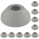 3D24, 10x, Ayak Tabağı, 45, Plastik PA Cam Küre Güçlendirilmiş, Gri | 45 mm; Tip I; vidalama delikleri olmadan; düzleştirilebilir; dönme aralığı ± 20°; küre 15; taşıma kapasitesi 900 kg; ağırlık